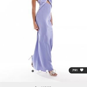 ASOS Lavender Backless Maxi Dress